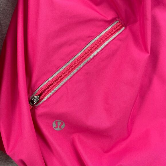 Lululemon Run Inspire Jacket Womens 8 Pink Dual Zipper Water Resistance Hood - Picture 13 of 16